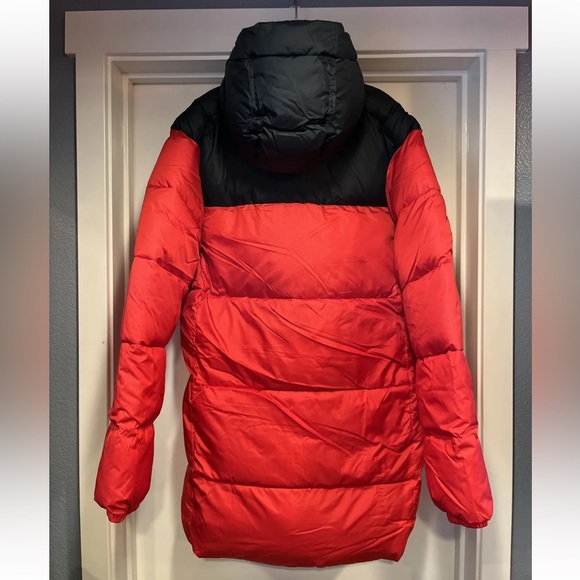 Columbia Puffect Parka Hooded Jacket Mens Medium Red Puffer Insulated New Tags - Picture 9 of 16
